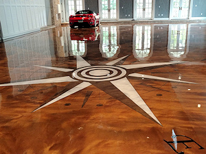 Stunning metallic epoxy floor